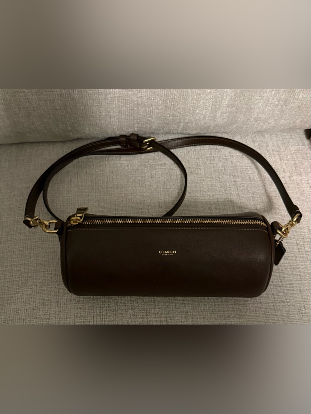 Authentic Coach Brown Barrel Bag